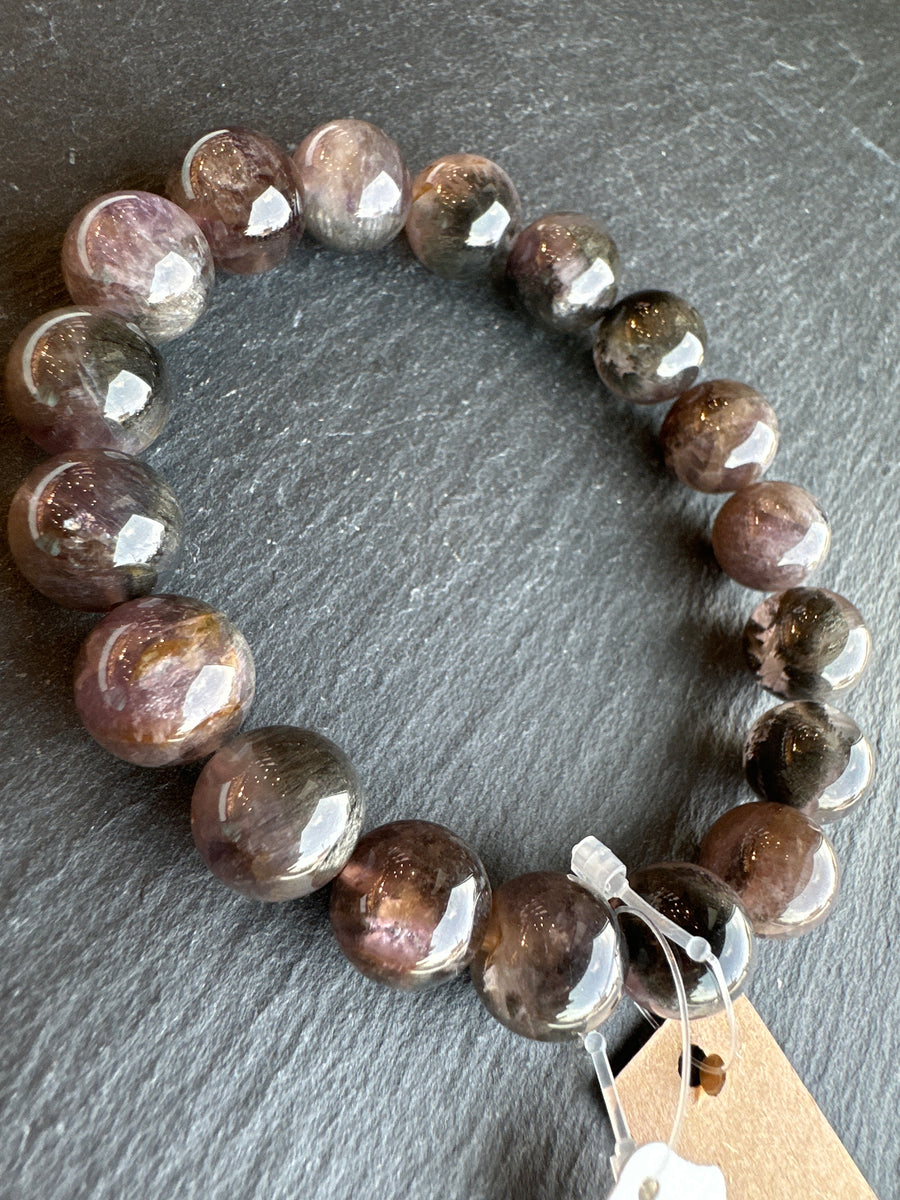 0116f907 天然石☆【20Aチャロアイト】☆ブレス 14-14.5mm